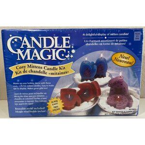 Candle Magic Cozy Mittens Candle Kit Makes 6 Candles Reusable Mold Holidays